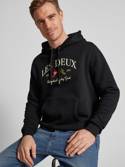 Les Deux Hoodie mit Logo-Stitching Modell 'Ivy' Black 3