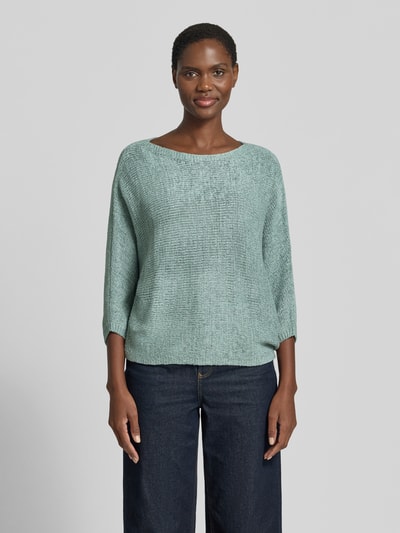 zero Strickpullover mit 3/4-Arm Hellblau 4