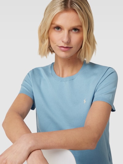 Polo Ralph Lauren Pullover mit Label-Stitching Rauchblau 3