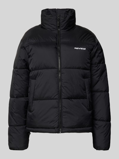 Review Kurtka pikowana z wyhaftowanym logo Czarny 2