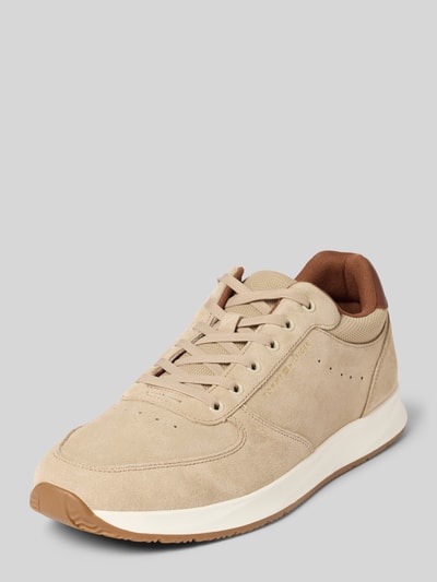 Tommy Hilfiger Low Top Sneaker aus echtem Velours-Leder  Beige 1