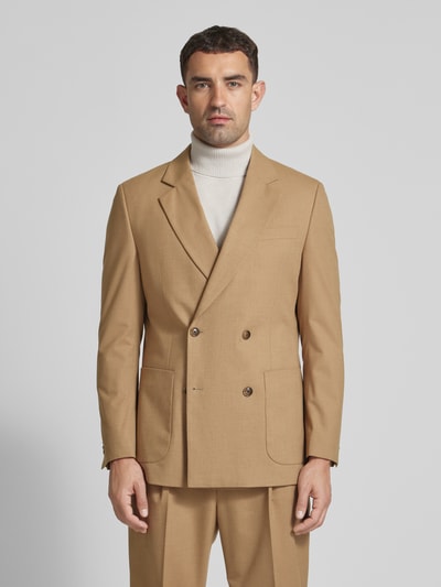 MCNEAL Slim Fit Sakko mit Reverskragen Camel 4