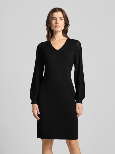 s.Oliver BLACK LABEL Figurumspielendes Strickkleid aus Viskose-Mix Black 4