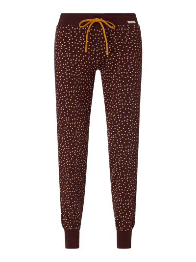 Skiny Pyjamahose mit Stretch-Anteil Aubergine 1