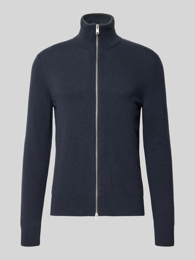 Marc O'Polo Regular Fit Strickjacke aus Baumwoll-Mix mit Schurwoll-Anteil Marine 2