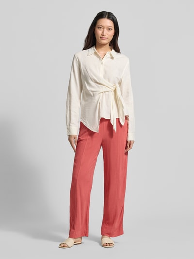 Jake*s Casual Stoffhose aus Viskose-Leinen-Mix mit elastischem Bund Rostrot 1