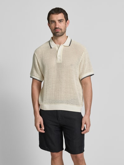 Jack & Jones Premium Koszulka polo z fakturowanym wzorem model ‘BLUCOHEN’ Biały 4