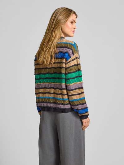 Jake*s Casual Regular Fit Pullover aus Baumwoll-Mix in Strick-Optik Blau 5