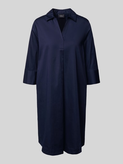 s.Oliver BLACK LABEL A-Linie Tunikakleid aus Baumwoll-Mix Marine 2