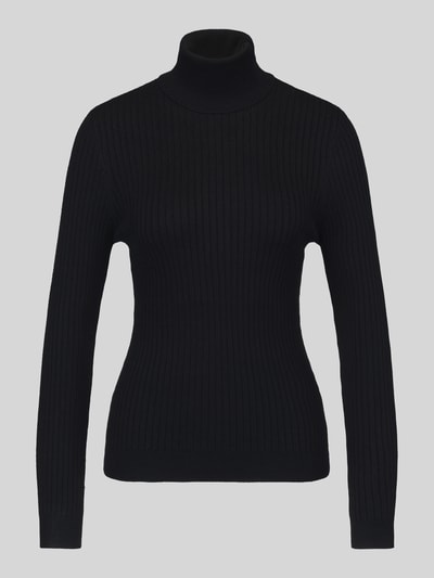 ONLY sweter z golfem w kroju slim fit z mieszanka wiskozy model 'KAROL' Czarny 2