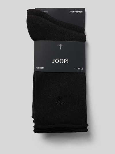 Produktfoto, Sokken uit viscosemix in set van 2 van JOOP! collectie in zwart, fijnglad materiaal, nauwsluitend model, voor dames