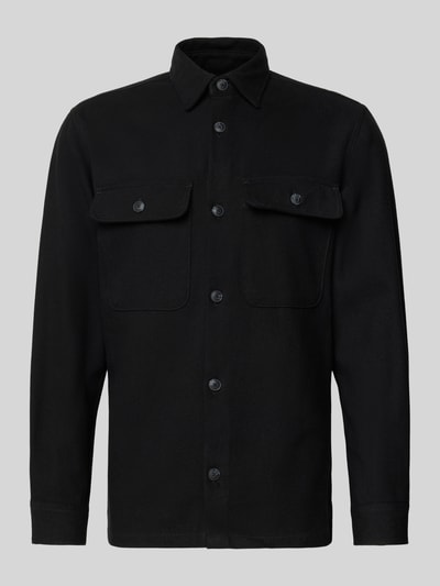 Jack & Jones Premium Regular fit vrijetijdsoverhemd met borstzakken, model 'Rayle' Zwart - 2