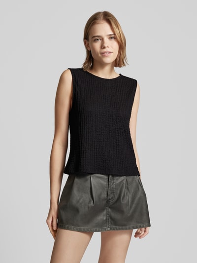 QS Crop Top mit Strukturmuster Black 4