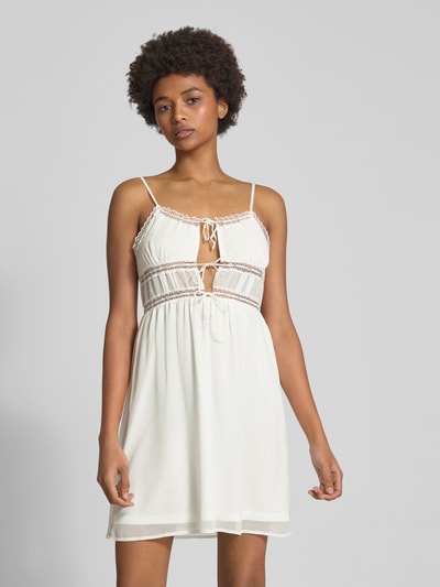 Noisy May Minikleid mit Spitze und Spaghettiträgern Modell 'FAIRY' Weiss 4