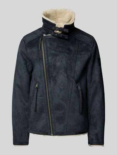 Scotch & Soda Sherpa jacket met labelpatch Zwart - 2