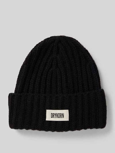 Drykorn Czapka beanie z dodatkiem wełny z alpaki model ‘EANI’ Czarny 1