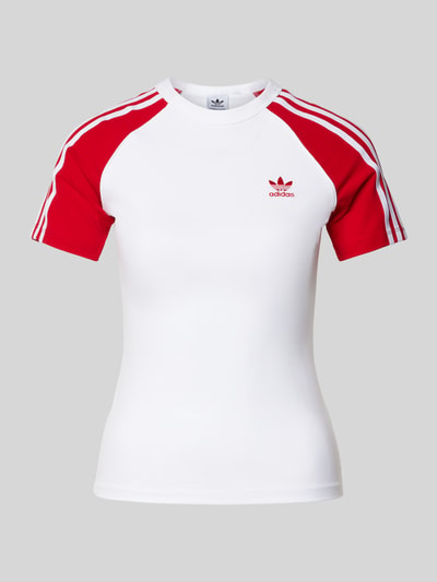 adidas Originals T-Shirt mit Label-Stitching Weiss 2