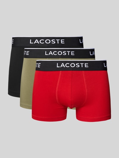 Lacoste Boxershort met elastische band in een set van 3 stuks Olijfgroen - 1