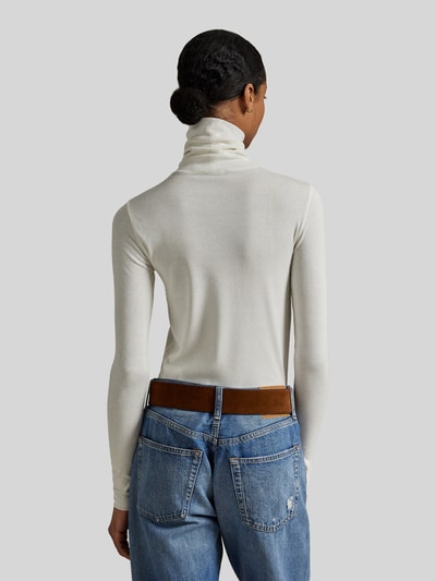 Polo Ralph Lauren Slim Fit Rollkragenpullover aus Baumwoll-Lyocell-Mix Weiss 5
