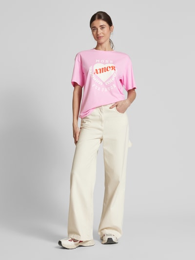 Vero Moda Relaxed Fit T-Shirt aus reiner Baumwolle Modell 'SOPHIE MIA' Pink 1