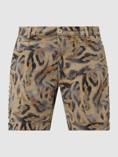 Mason's Curvie Fit Bermudas mit Animal-Print Modell 'Jacqueline'  Beige 2