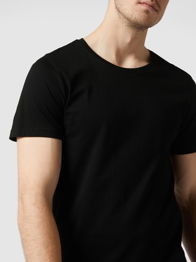 Christian Berg Men T-shirt z bawełny ekologicznej w zestawie 2 szt. Czarny 3
