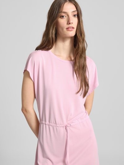 Only Getailleerde knielange jurk van viscosemix, model 'HANNAH' Roze - 3