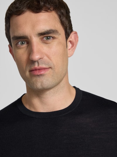 Tiger Of Sweden Strickshirt aus Wolle mit Rundhalsausschnitt Modell 'CONNOR' Marine 3