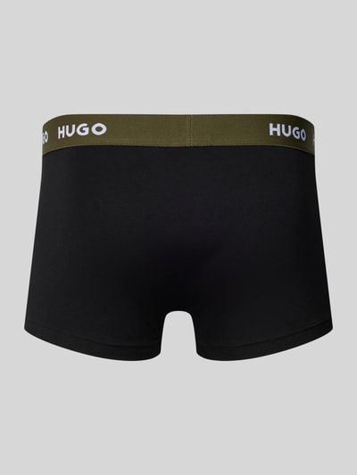 HUGO Trunks mit elastischem Label-Bund im 3er-Pack Black 3