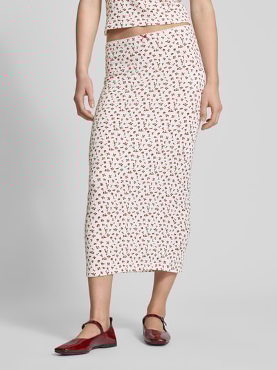 Noisy May Spódnica midi z ozdobną kokardą model ‘STELLA’ Czerwony 4