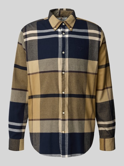Barbour Tailored Fit Freizeithemd mit Logo-Stitching Beige 1