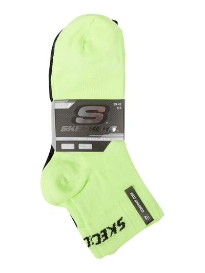 SKECHERS Sneakersocken mit eingewebten Label-Details im 5er-Pack Neon Gelb 2