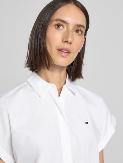Tommy Hilfiger Bluzka o kroju relaxed fit z popeliny Biały 3