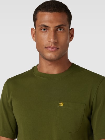 Scotch & Soda T-Shirt mit Brusttasche Khaki 3