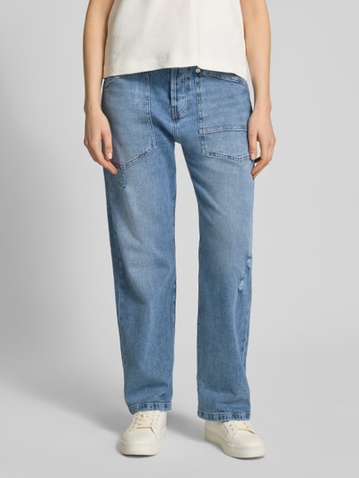 MAC Baggy Fit Jeans mit aufgesetzten Taschen Blau 4