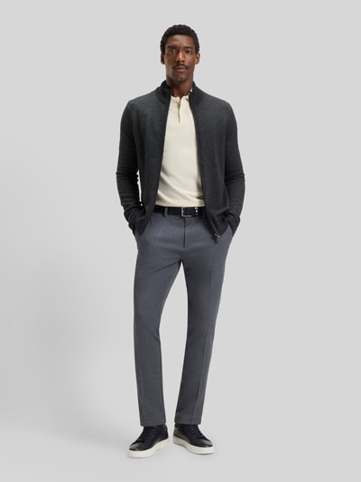 BOSS Regular Fit Strickjacke aus Woll-Mix Modell 'H-HETERNO' Black 1