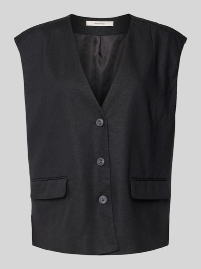 Gestuz Gilet met V-hals, model 'izza' Zwart - 2