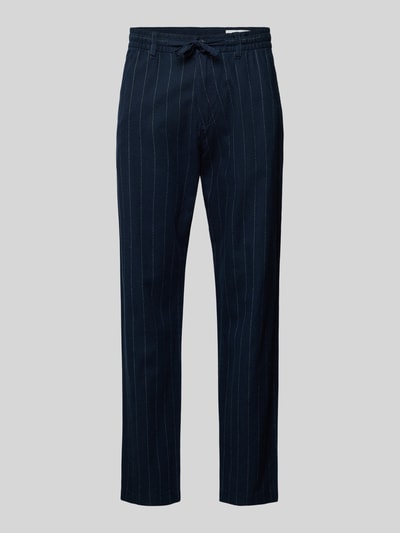 s.Oliver RED LABEL Stoffen broek met streepmotief Marineblauw gemêleerd - 2