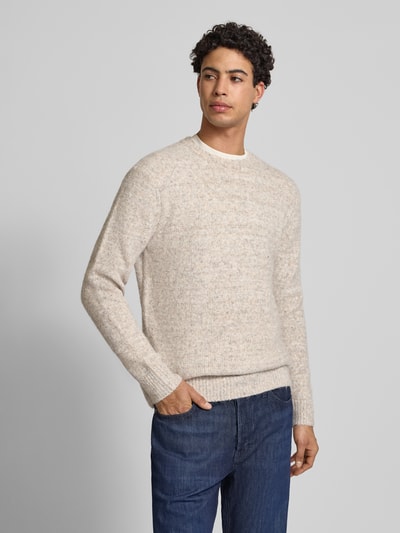 Only & Sons Regular Fit Strickpullover mit Woll-Anteil Modell 'BAY' Beige 4