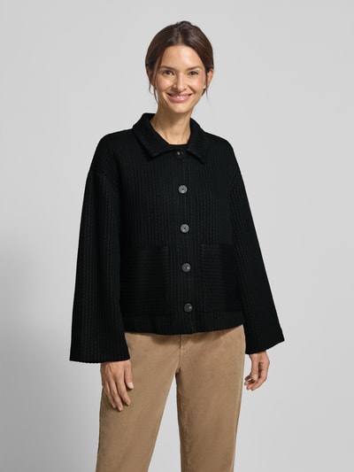 ICHI Żakiet z fakturowanym wzorem model ‘KATE’ Czarny 4