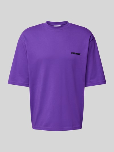 REVIEW T-Shirt mit Label-Print Purple 2