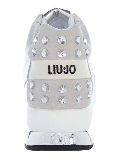 Liu Jo Sneaker Wedges 'Running Miranda' aus Veloursleder Weiss 2