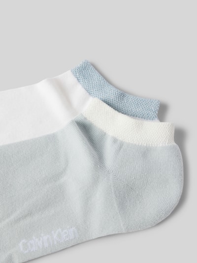 Calvin Klein Jeans Sneakersocken mit Label-Print im 2er-Pack Hellblau 2