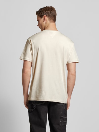 Tommy Jeans T-Shirt mit Label-Print Beige 5