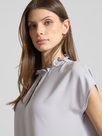 Jake*s Collection Regular Fit Blusenshirt mit Schlüsselloch-Ausschnitt Lavender 3