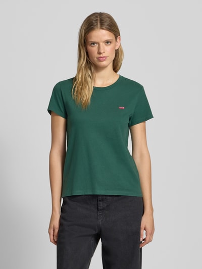 Levi's® T-shirt met labelpatch Rietgroen - 4