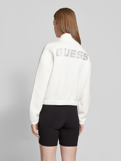 Guess Activewear Sweatjacke mit Stehkragen Modell 'CECILIA' Offwhite 5