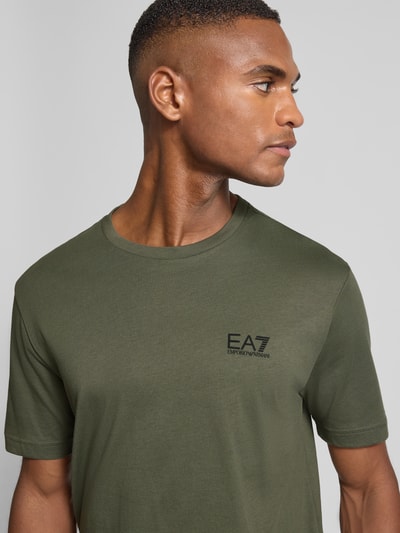 EA7 Emporio Armani T-shirt met labelprint Leem - 3