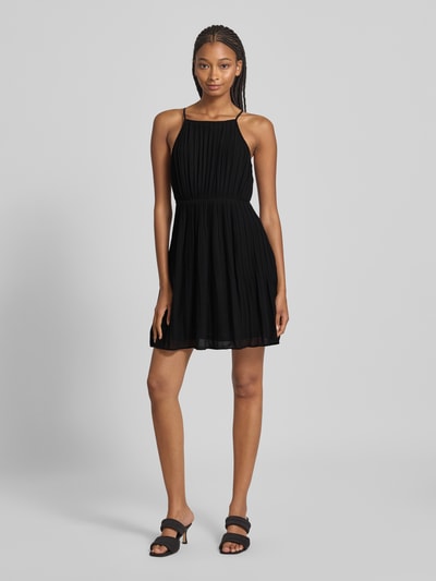 Only Tailliertes Minikleid mit Plissees Modell 'LIVA' Black 1