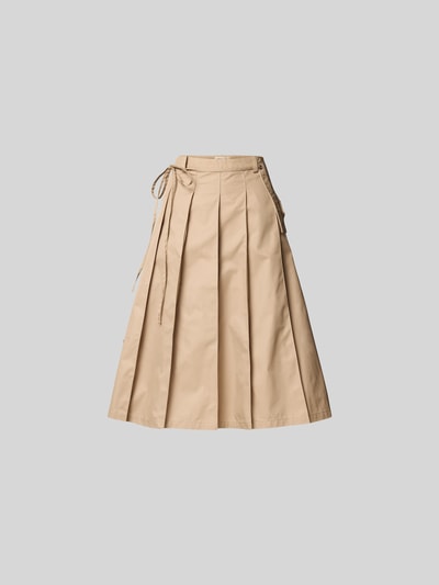 BAUM & PFERDGARTEN Midirock mit gelegten Falten Beige 2